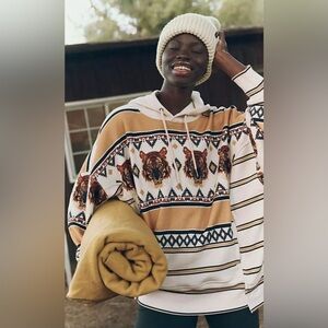 Free People Movement Sprint To The Finish Tiger Printed Hoodie - NWOT